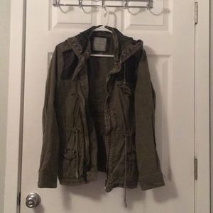 Maurice’s Green Utility Jacket with Aztec Design